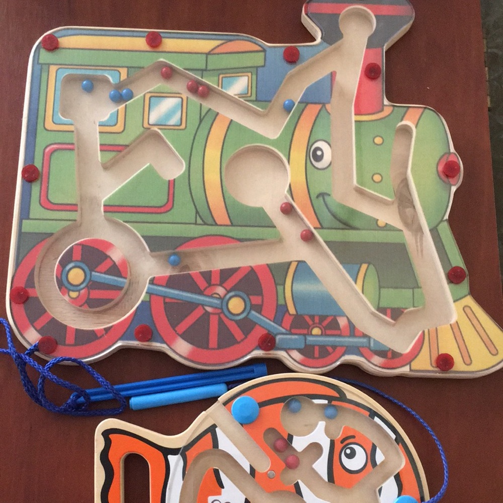 Wooden Magnet Maze Toys